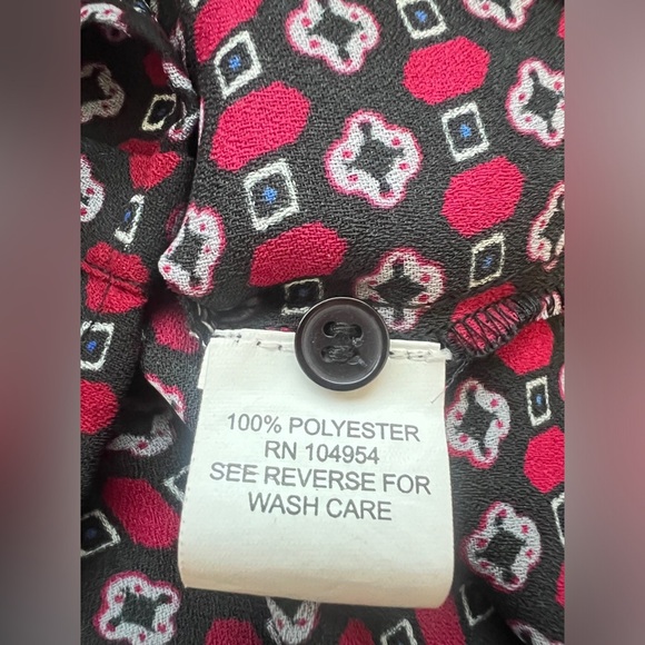 Antilia Femme Red and Black Tunic with Cuffed Sleeves - Picture 5 of 6